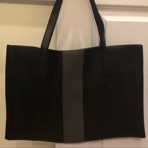 Vince Camuto Black with Grey stripe Tote